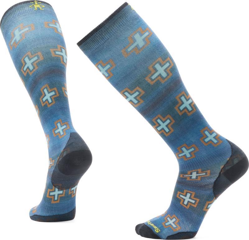 Ski Zero Cushion Paths Crossed Print Over The Calf Socks - Unisex