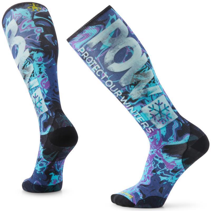 Ski Zero Cushion POW Print Over The Calf Socks - Mens