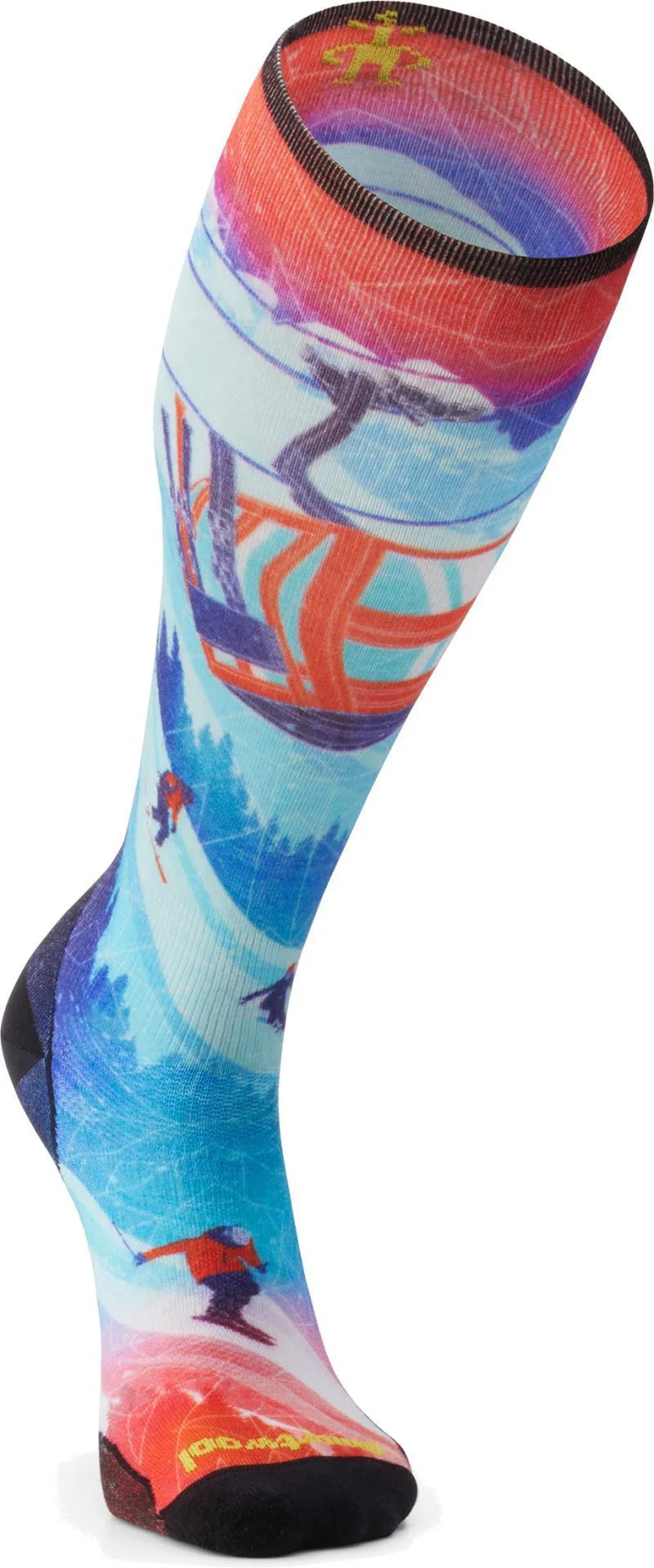 Ski Zero Cushion Ski Day Print Over The Calf Socks - Mens - Image 2