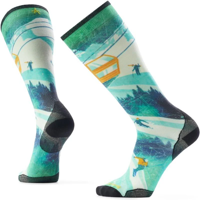 Ski Zero Cushion Ski Day Print Over The Calf Socks - Mens - Image 3