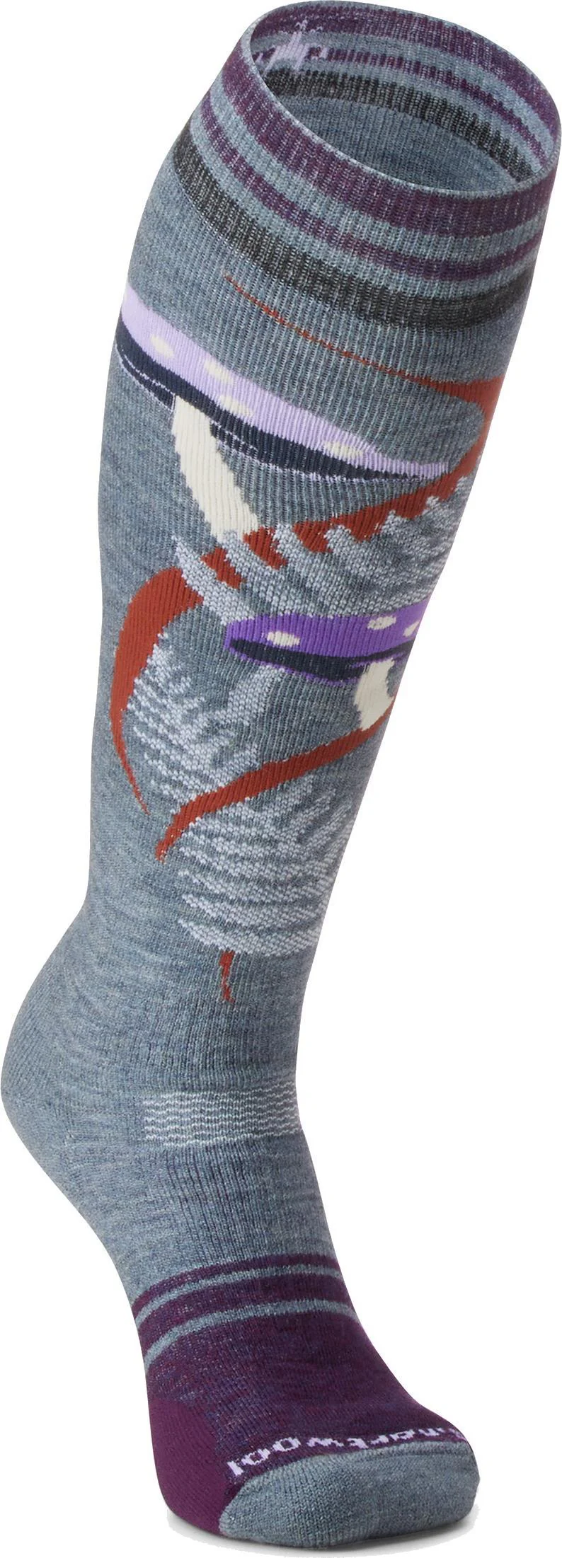 Snowboard Full Cushion Fungi Fabulous Over The Calf Socks - Womens - Image 4