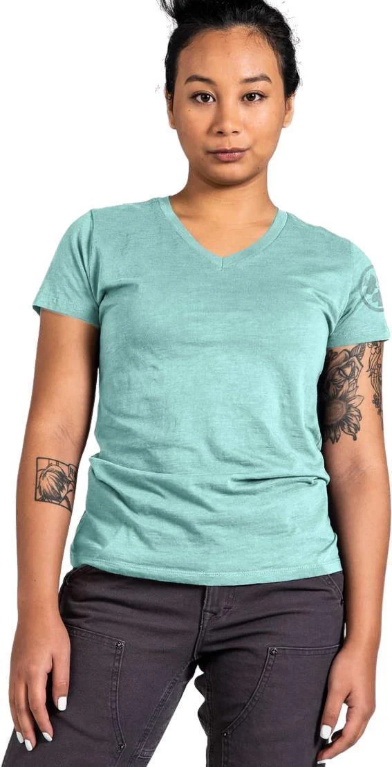 Solid V-Neck Tee - Womens - Image 2