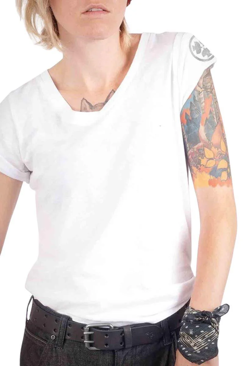Solid V-Neck Tee - Womens - Image 3