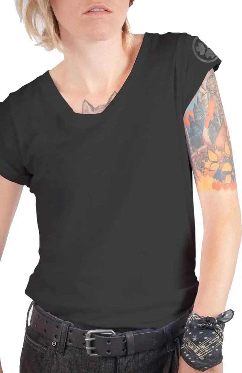 Solid V-Neck Tee - Womens - Image 5