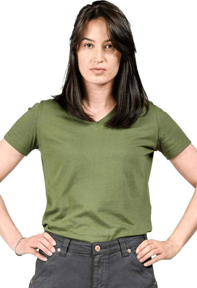 Solid V-Neck Tee - Womens - Image 9