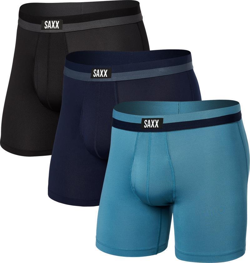 Sport Mesh Boxer Briefs w/ Fly, 5" Inseam - Mens - 3 Pack - Image 2