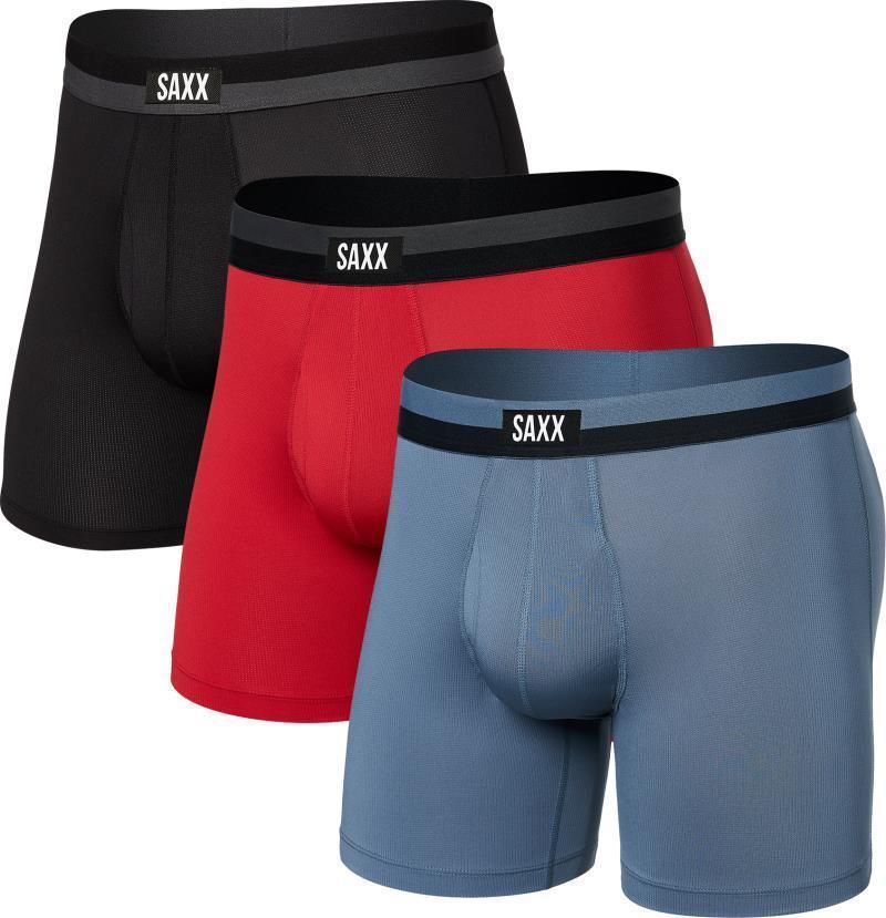 Sport Mesh Boxer Briefs w/ Fly, 5" Inseam - Mens - 3 Pack - Image 3