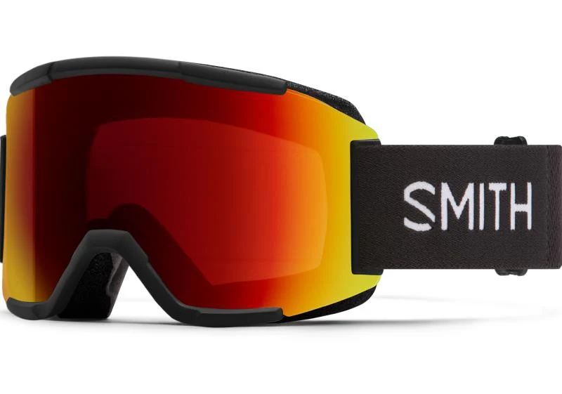 Squad, Black Goggles, ChromaPop Sun Red Mirror Lens