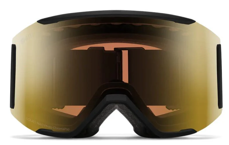 Squad Mag Low Bridge Fit, Black Goggles, ChromaPop Pro Photochromic Gold Mirror Lens - Image 4