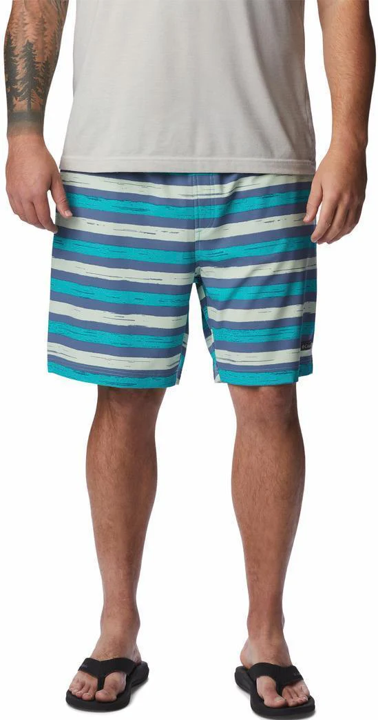 Summertide Stretch Printed Shorts, 8" Inseam - Big - Mens