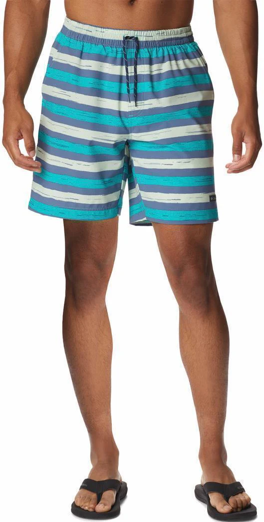 Summertide Stretch Printed Shorts, 8" Inseam - Mens
