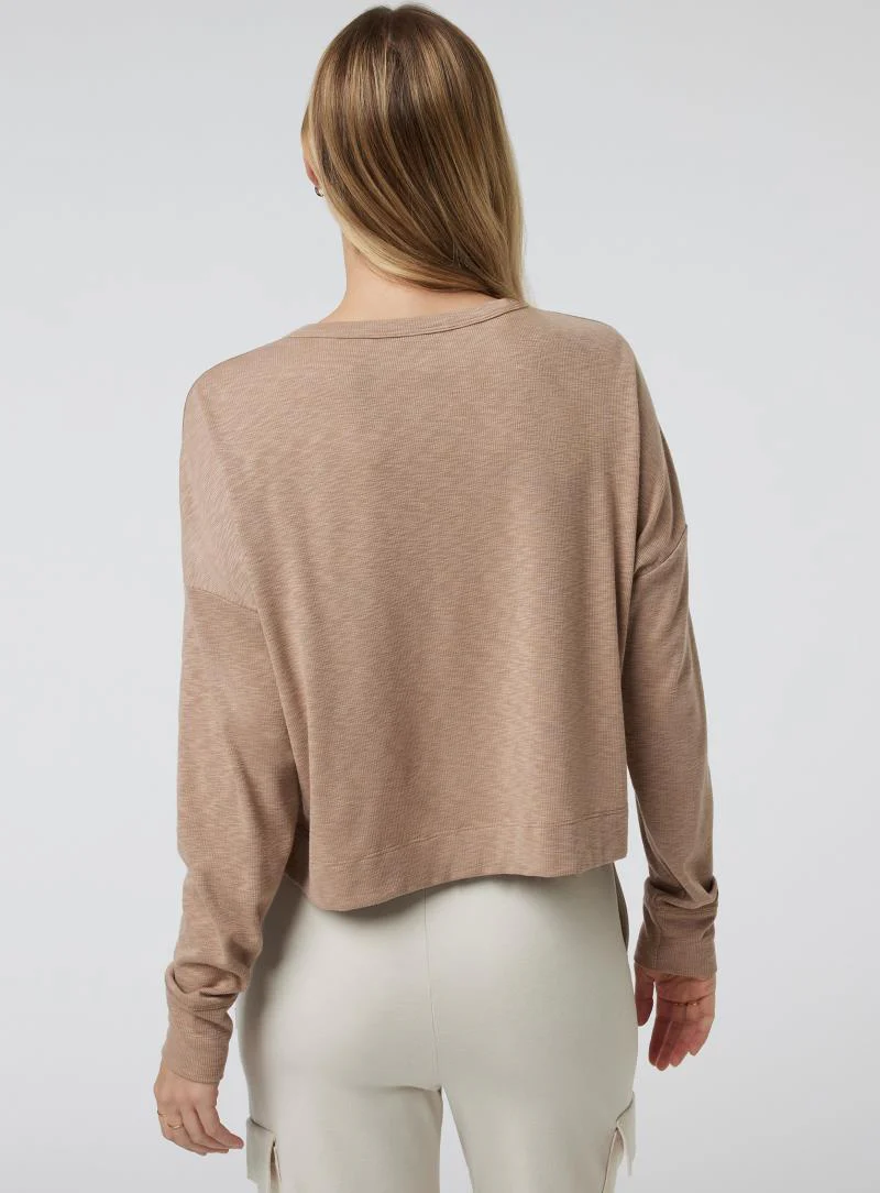 Sunrise Oversized LS Henley - Womens - Image 4