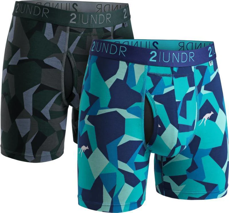 Swing Shift Boxer Briefs, 6" Inseam - Camo - 2-Pack - Mens - Image 2