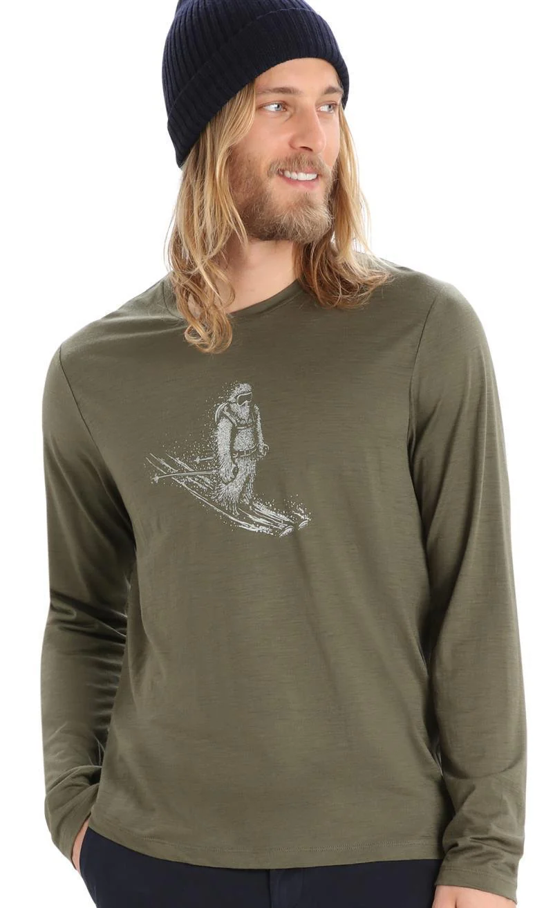 Tech Lite II LS Tee - Skiing Yeti - Mens - Image 10
