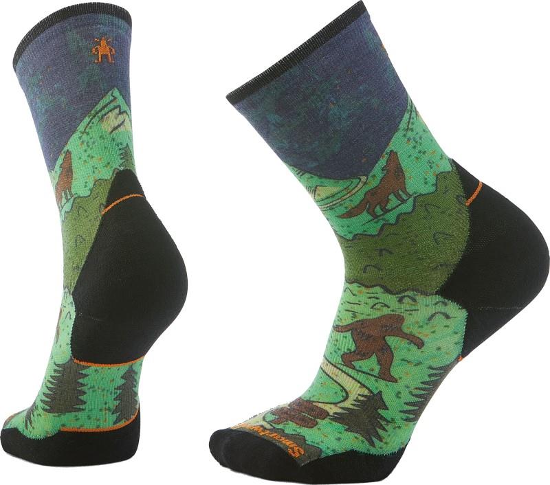 Trail Run Targeted Cushion Neature Print Crew Socks - Mens