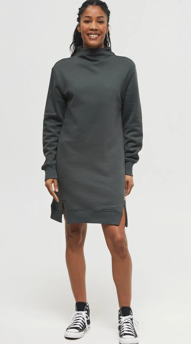 TreeFleece Mock Neck Sweatshirt Dress - Image 8