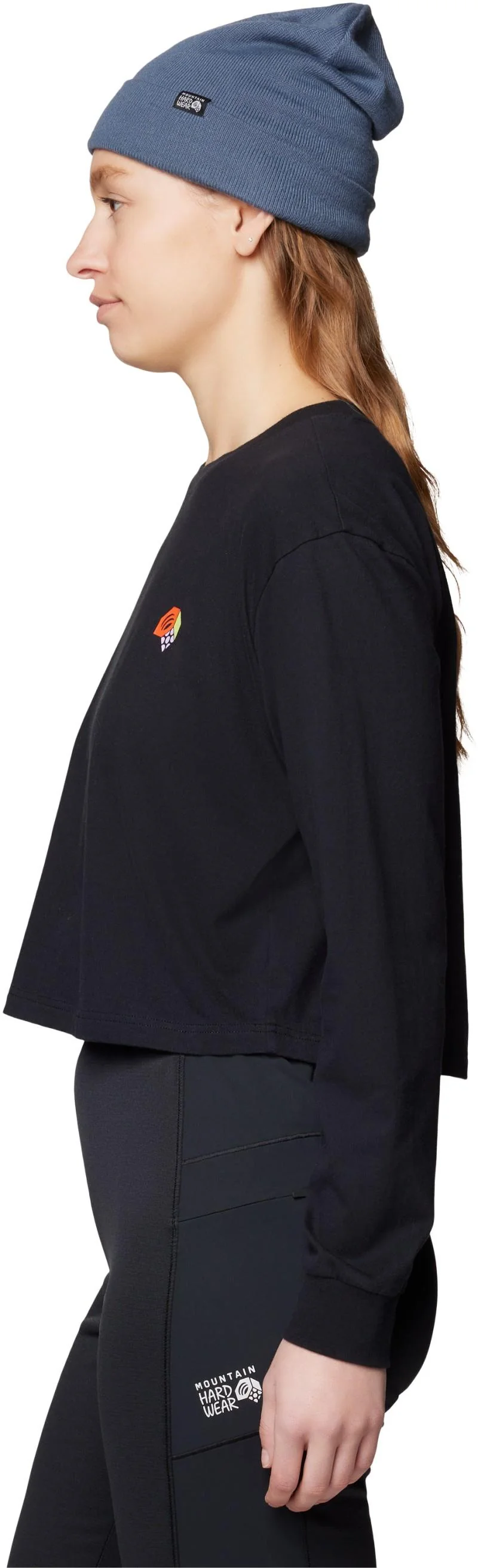 Tri-Color Logo Crop LS - Womens - Image 2
