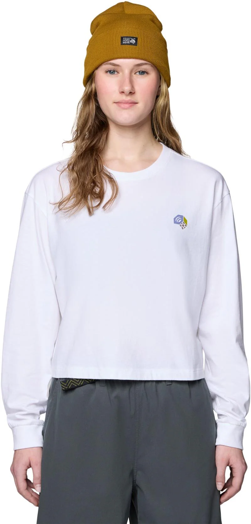 Tri-Color Logo Crop LS - Womens - Image 4