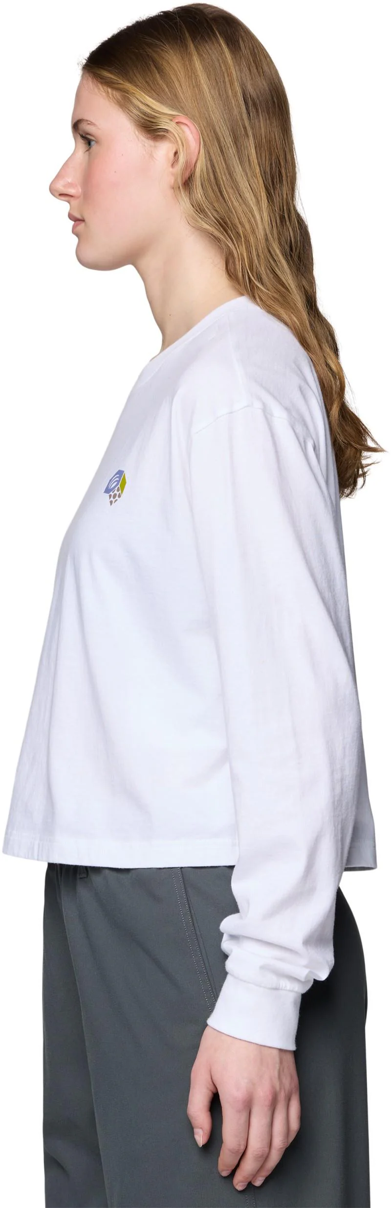 Tri-Color Logo Crop LS - Womens - Image 5