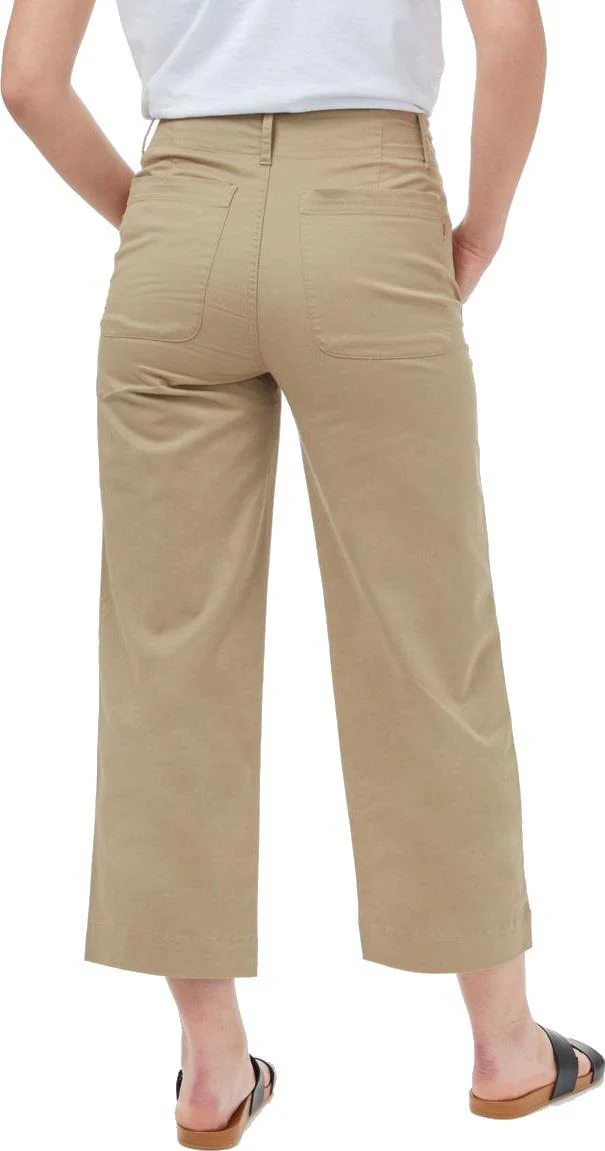 Twill Cropped Wide Leg Pants - Womens - Image 5