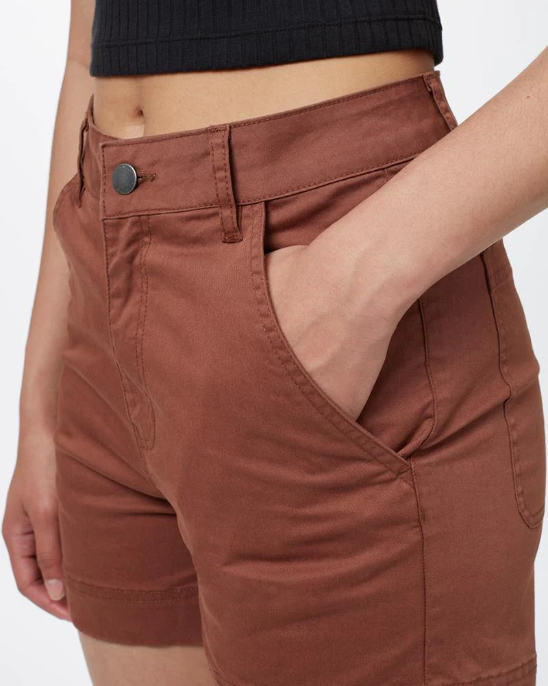 Twill High Waist Shorts - Womens - Image 10