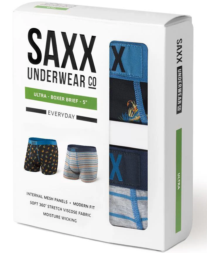 Ultra Super Soft Boxer Briefs w/ Fly, 5" Inseam - Mens - 2 Pack - Image 2