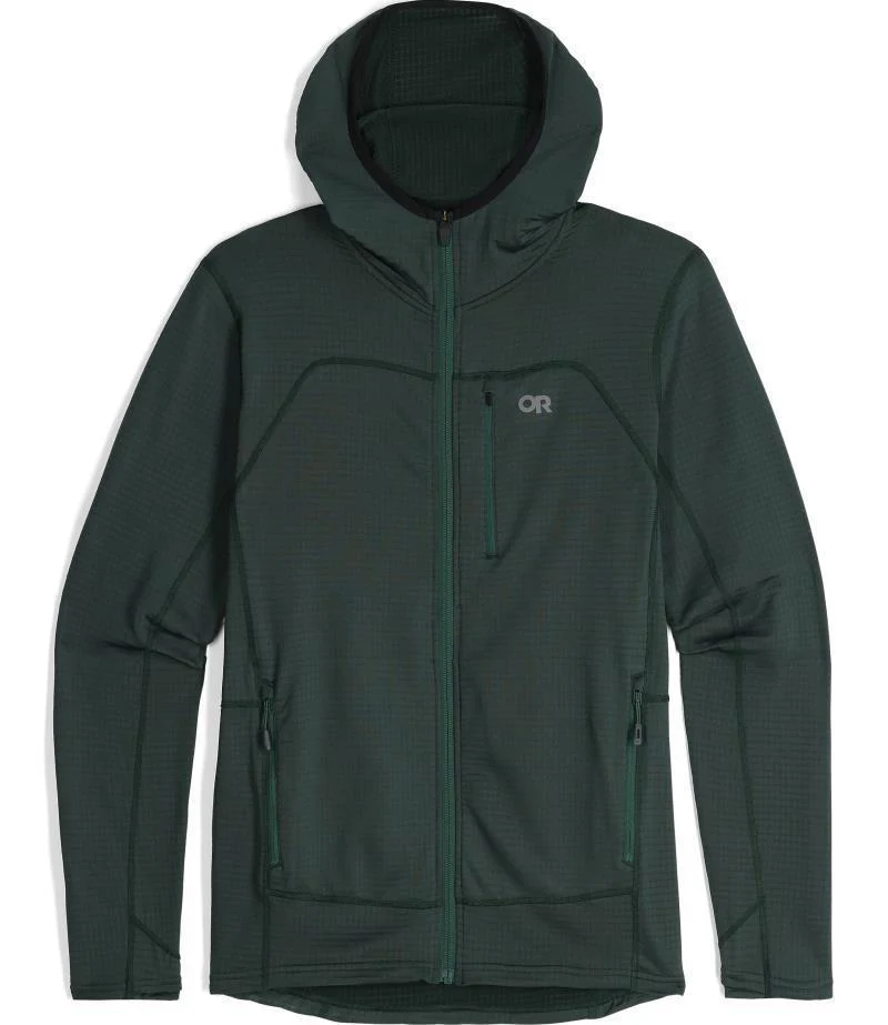 Vigor Grid Fleece Full Zip Hoodie - Mens - Image 3
