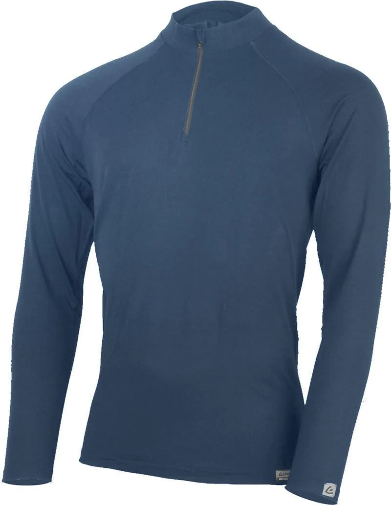 VPO 100% Merino Wool LS Zip Neck T-Shirt - Mens - Image 2