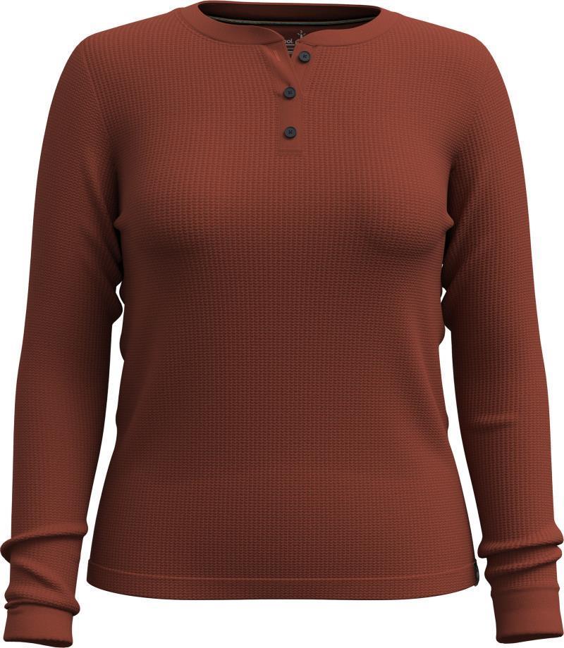 Waffle Long Sleeve Henley - Womens