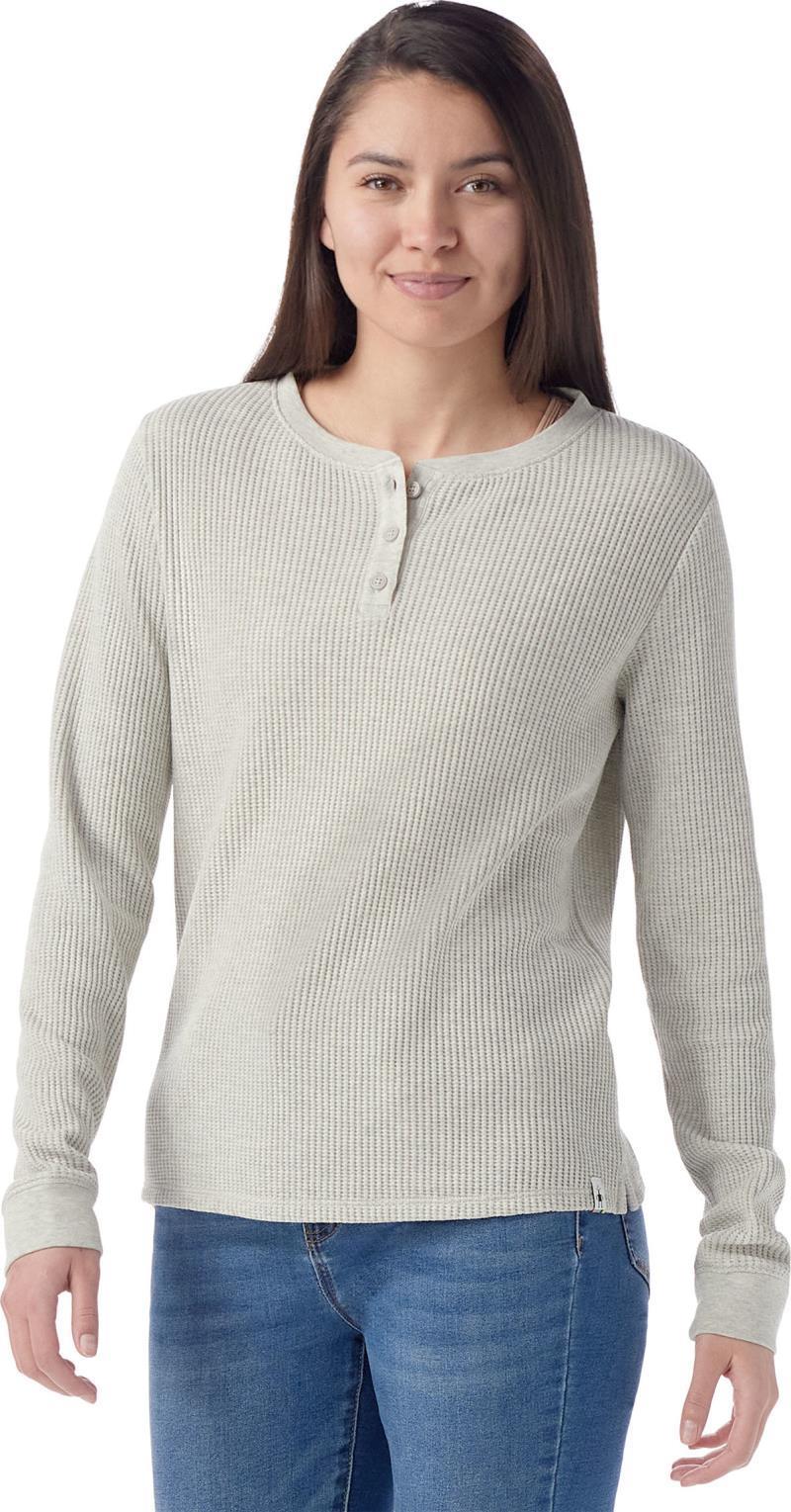 Waffle Long Sleeve Henley - Womens - Image 5