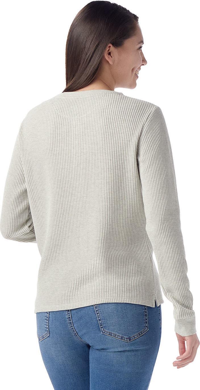 Waffle Long Sleeve Henley - Womens - Image 6