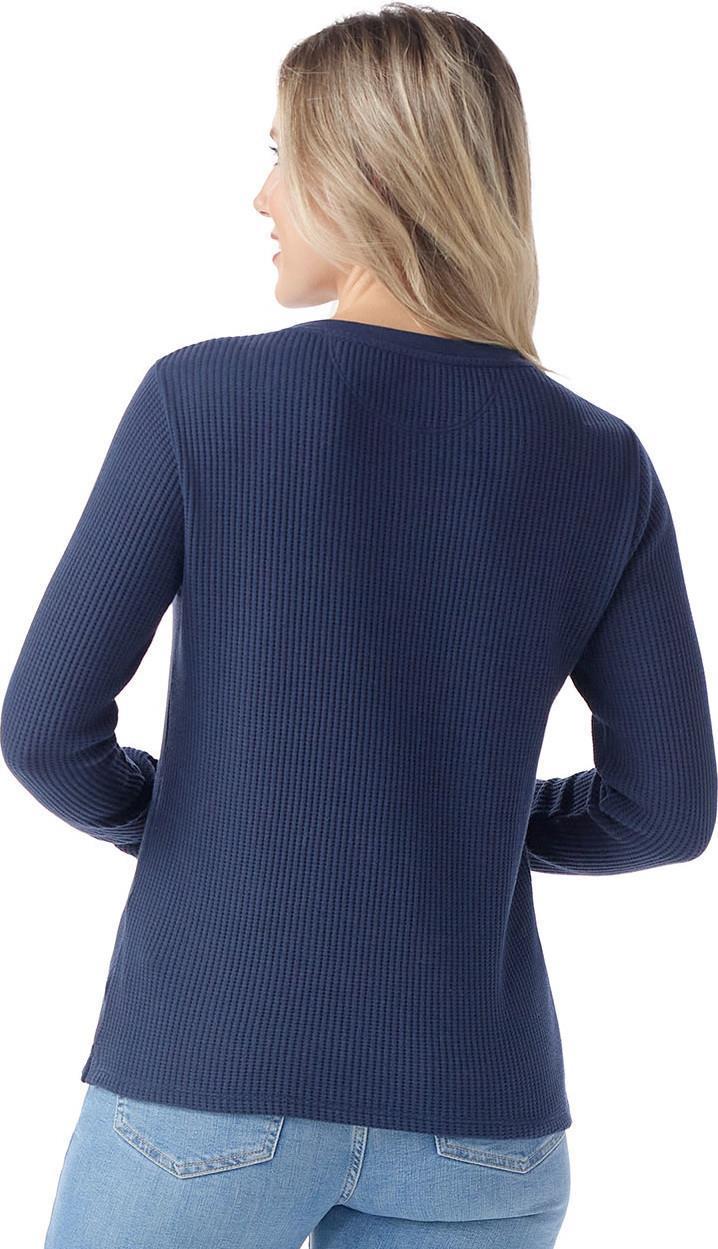 Waffle Long Sleeve Henley - Womens - Image 9