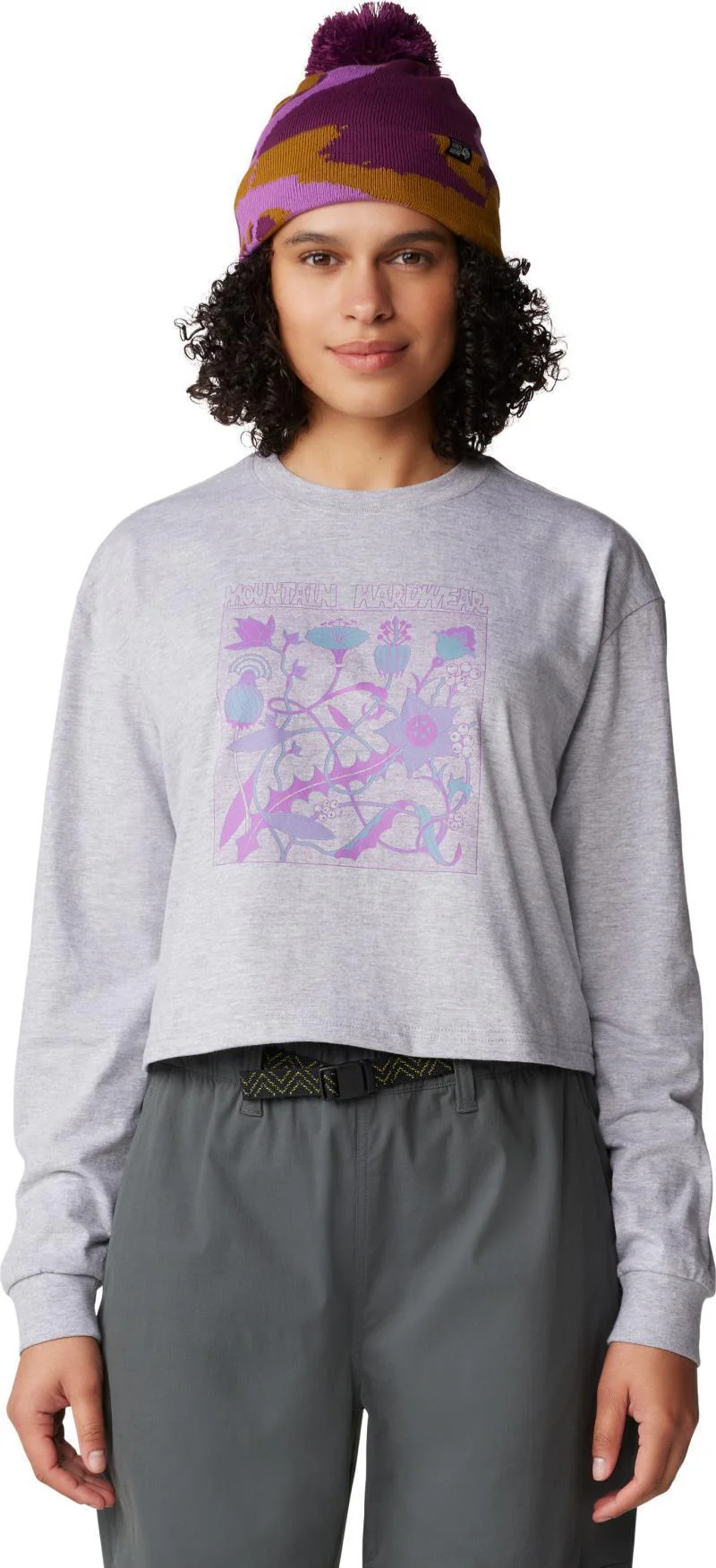 Wild Flowers Boxy Crop LS - Womens - Image 3