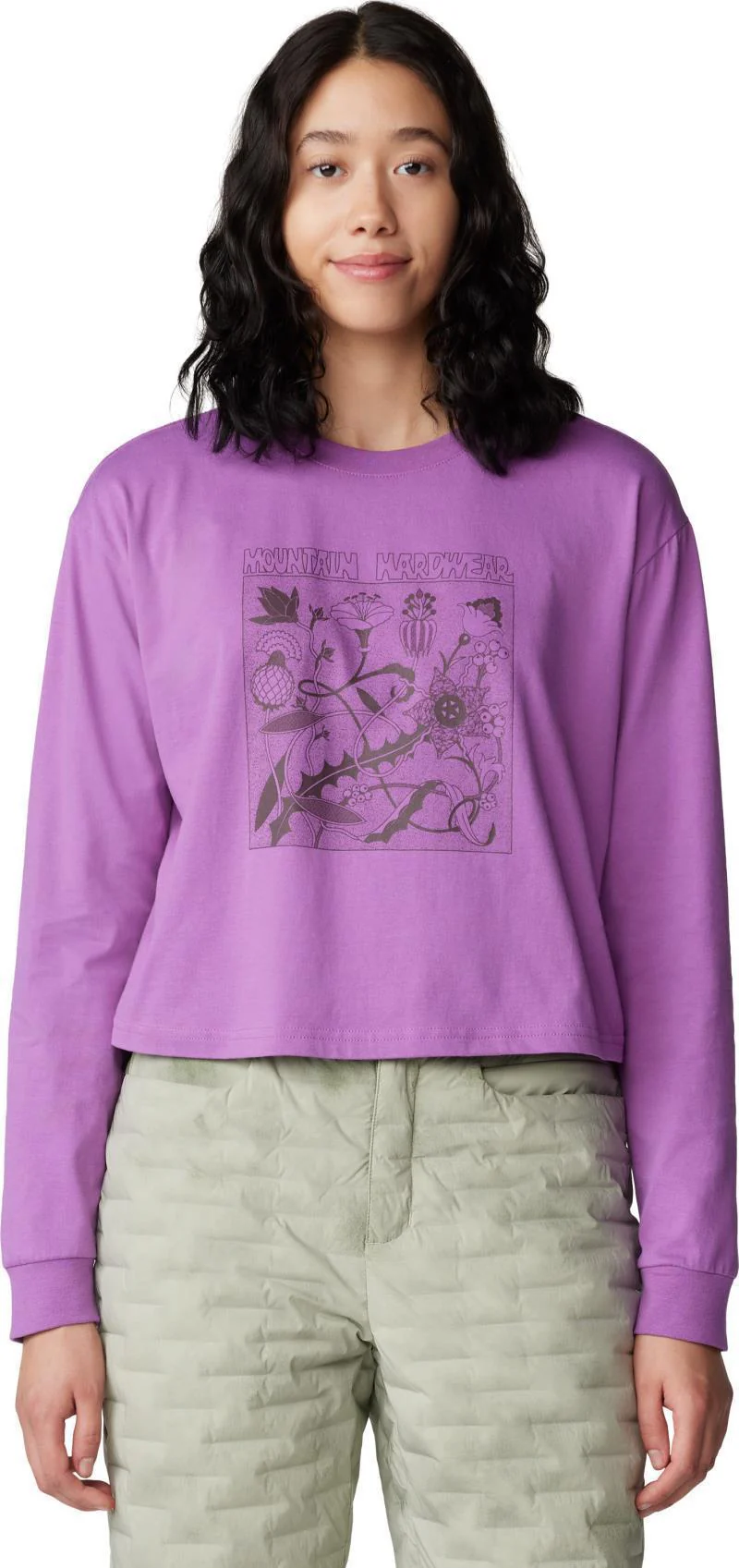 Wild Flowers Boxy Crop LS - Womens - Image 9